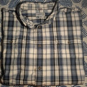 Carhartt Men's Blue Plaid Shirt